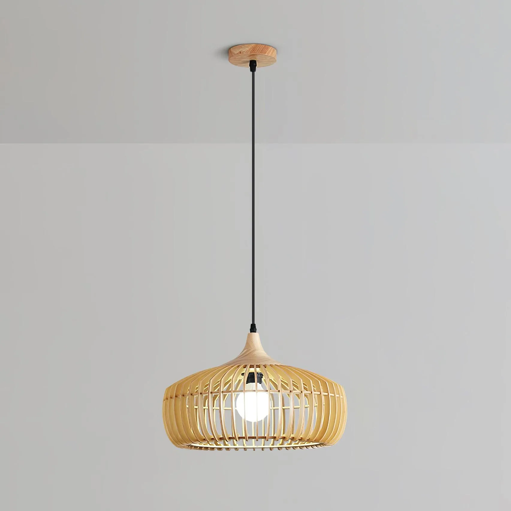 Lattice Nest Wooden Pendant Lamp