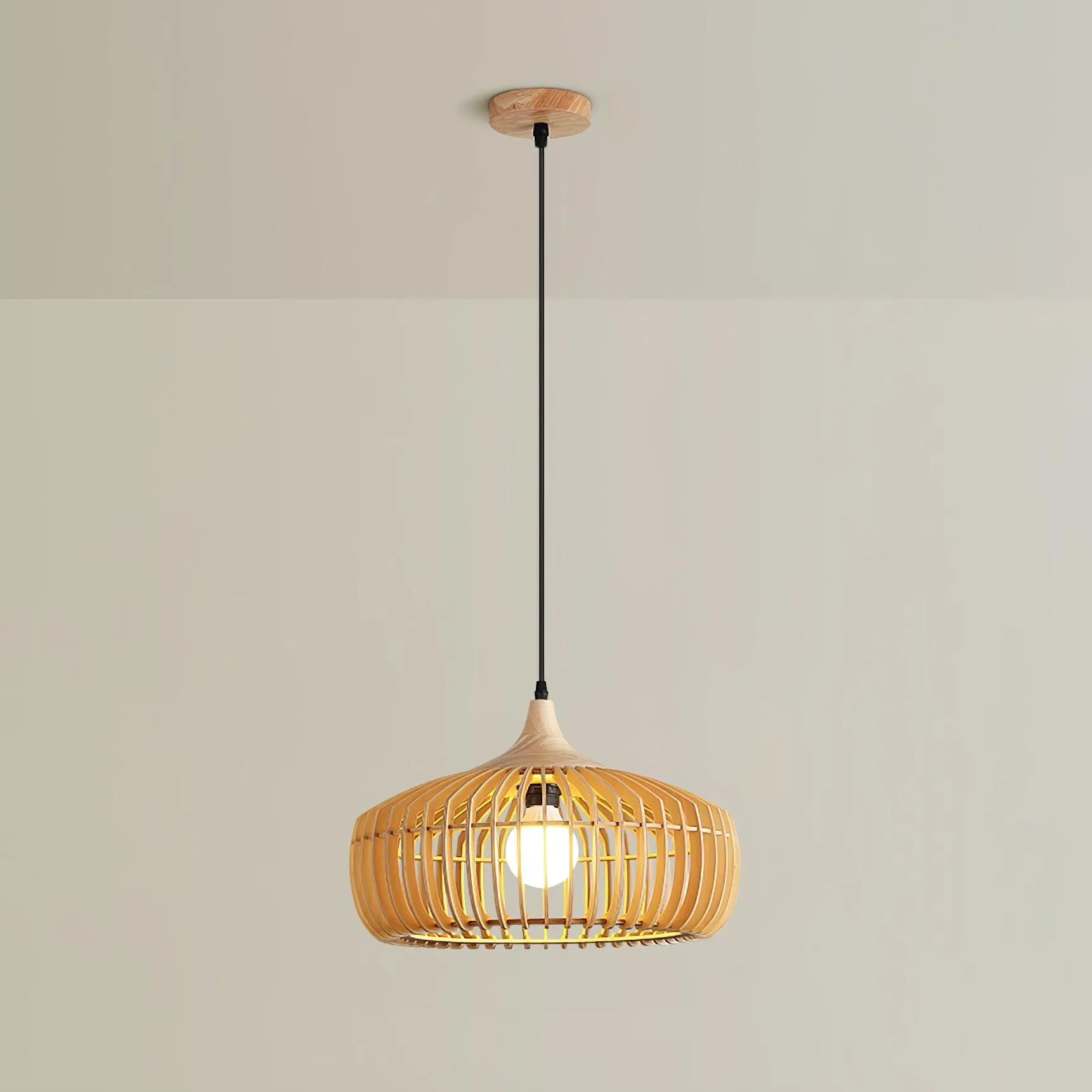 Lattice Nest Wooden Pendant Lamp