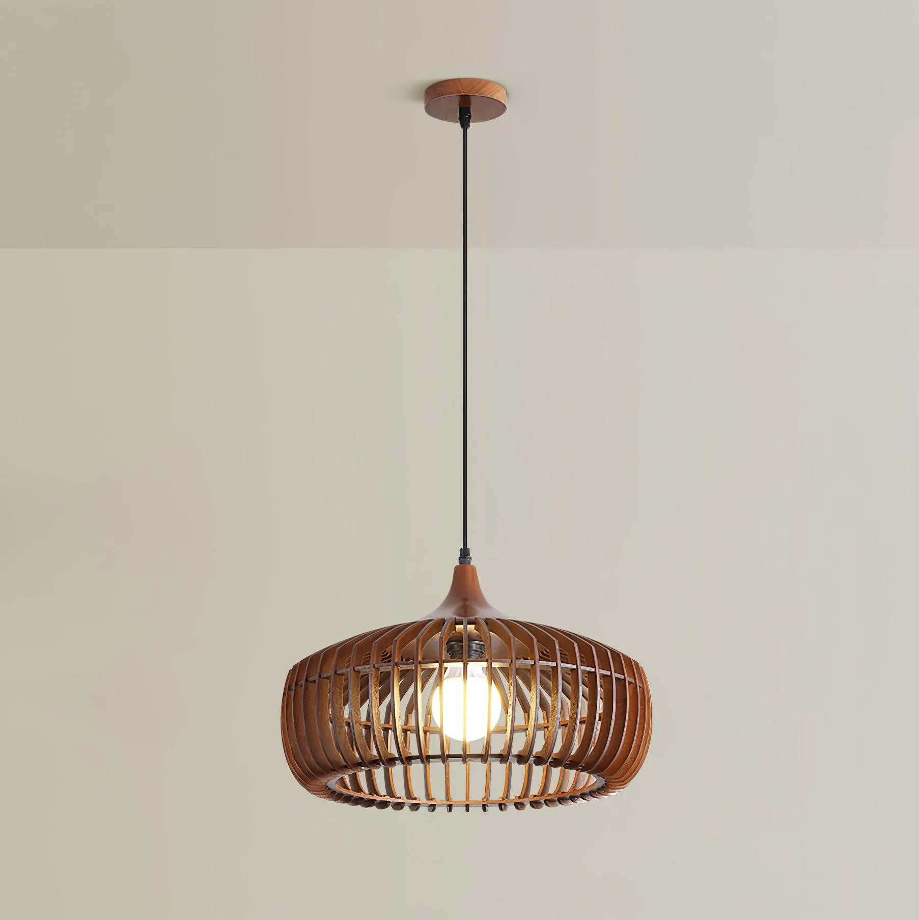 Lattice Nest Wooden Pendant Lamp