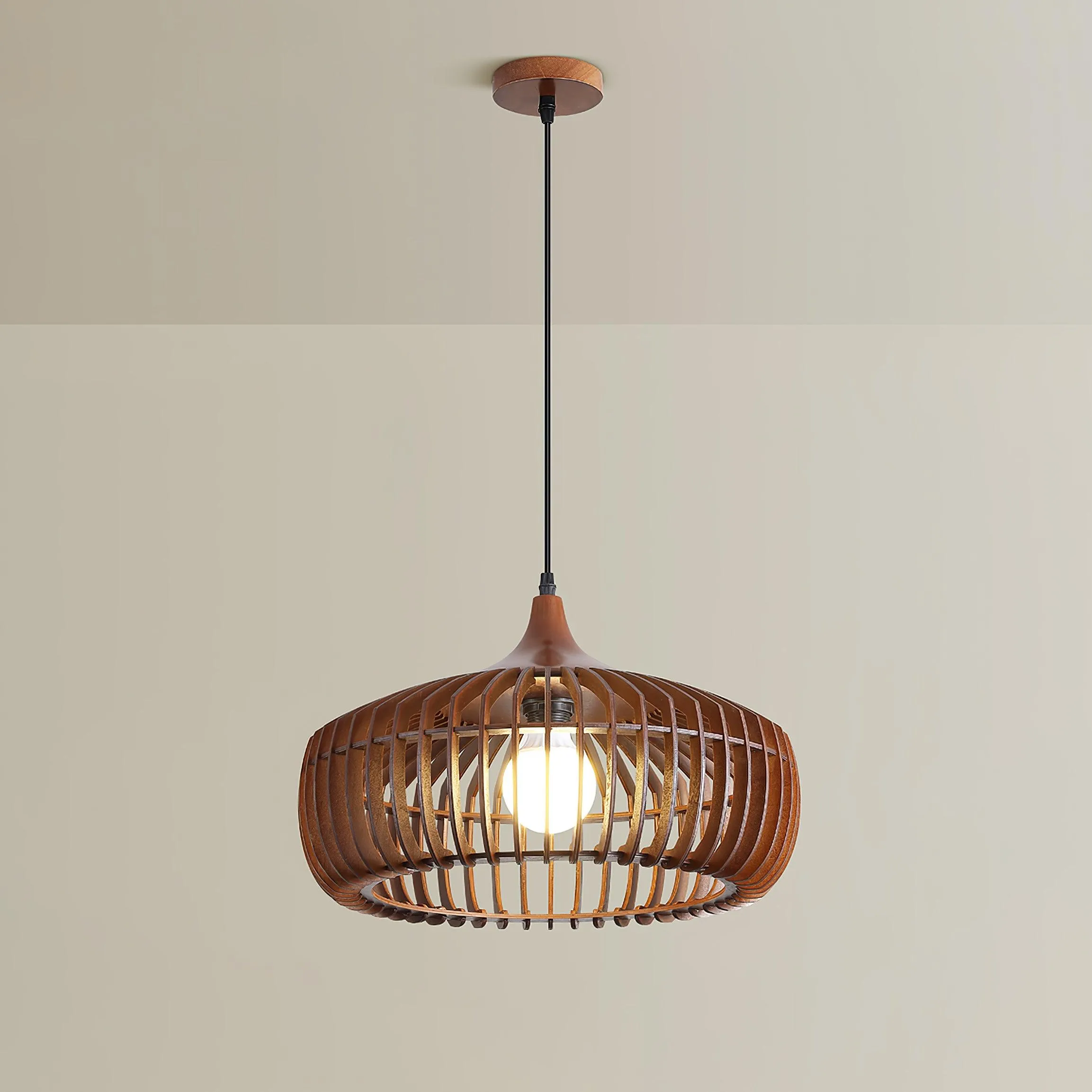 Lattice Nest Wooden Pendant Lamp