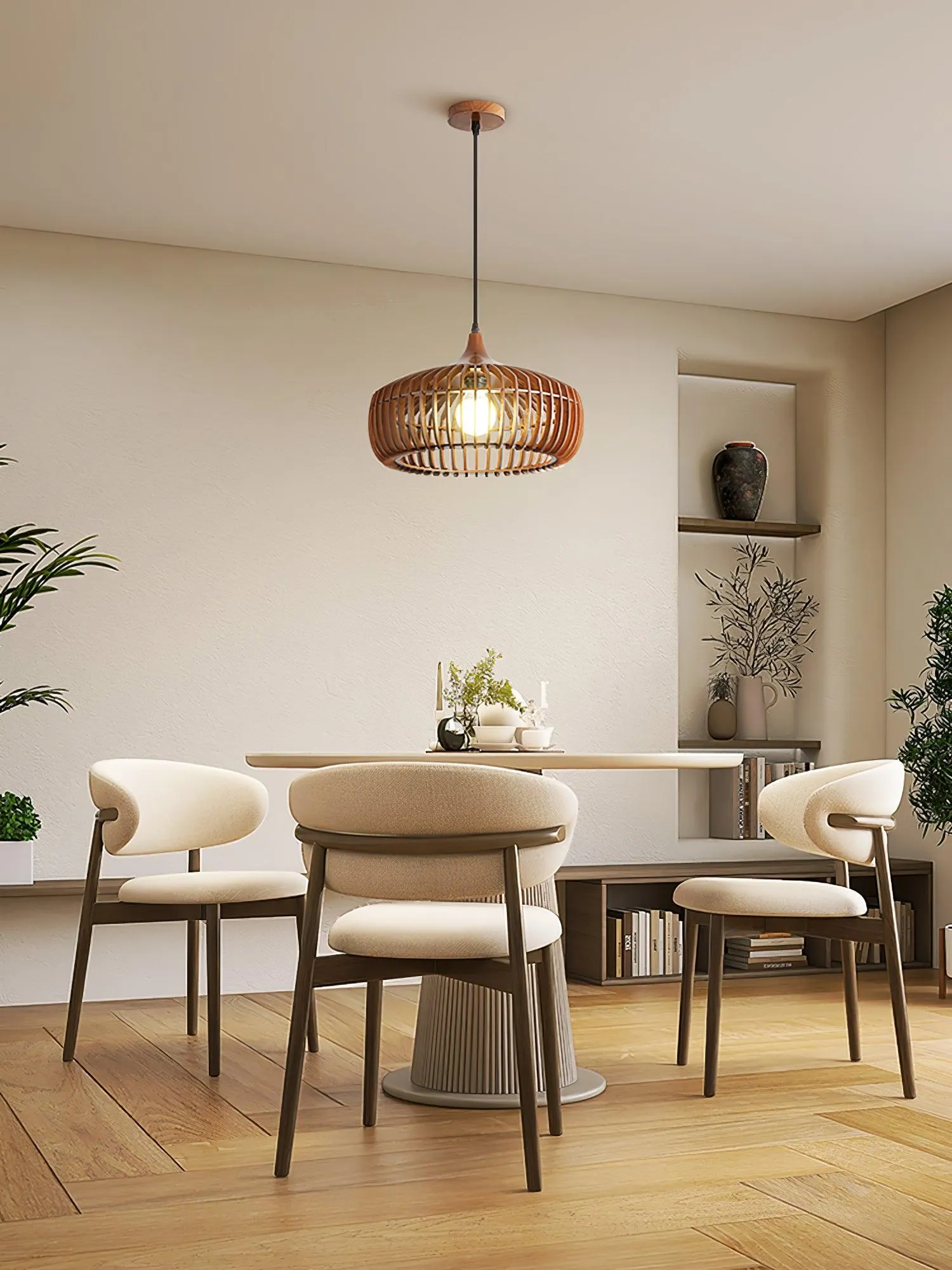 Lattice Nest Wooden Pendant Lamp