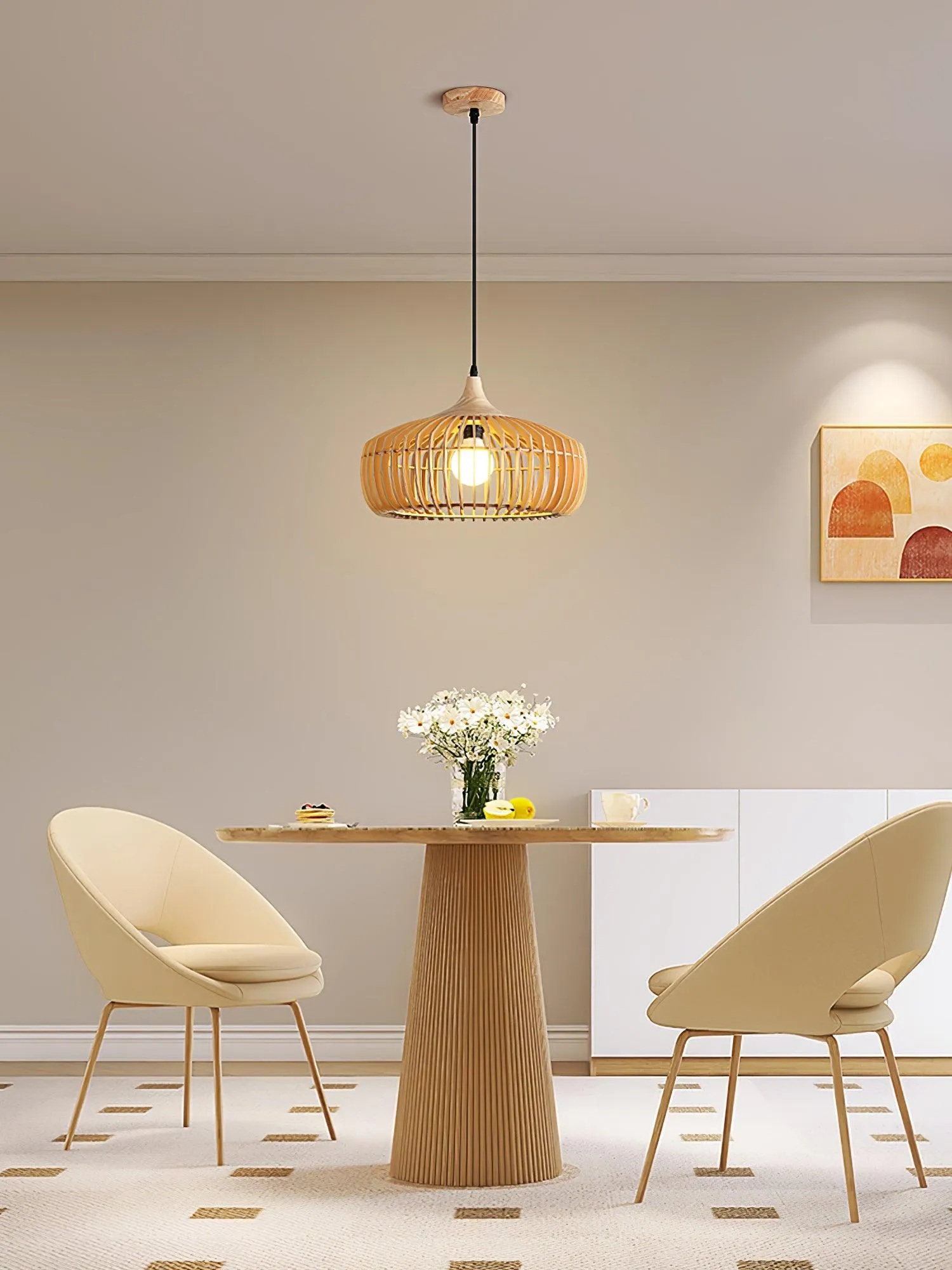 Lattice Nest Wooden Pendant Lamp