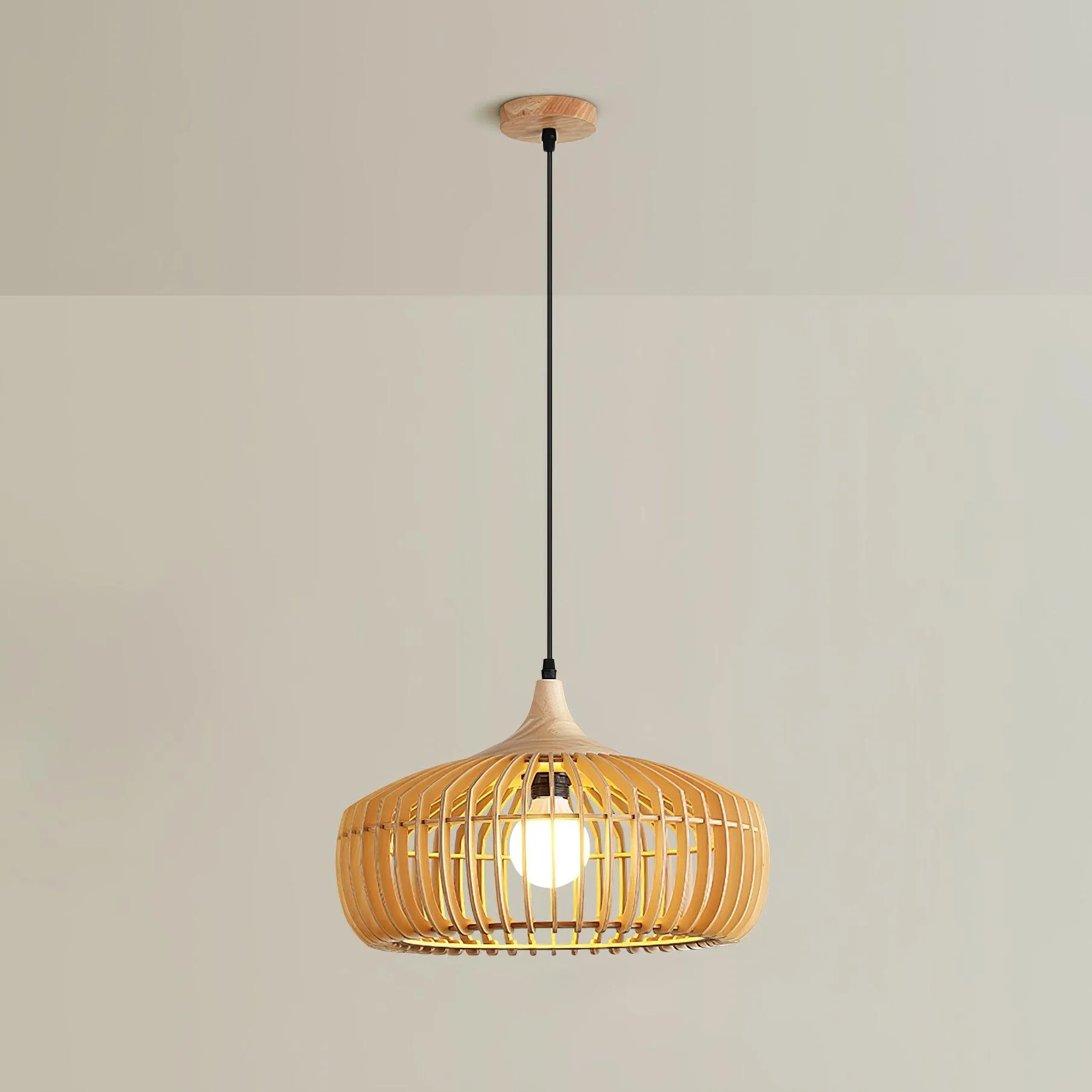 Lattice Nest Wooden Pendant Lamp