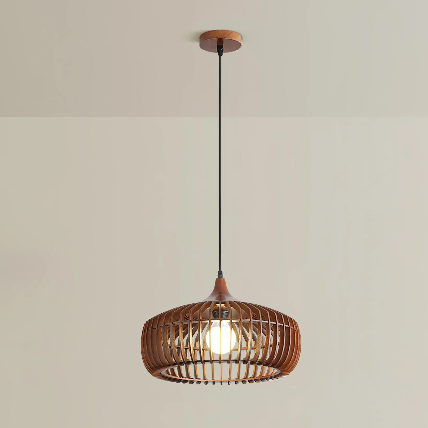 Lattice Nest Wooden Pendant Lamp