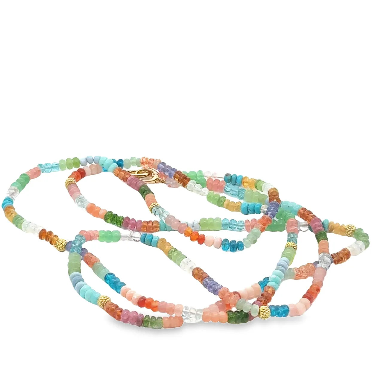 Lauren k Multi Color gemstone Beaded Necklace