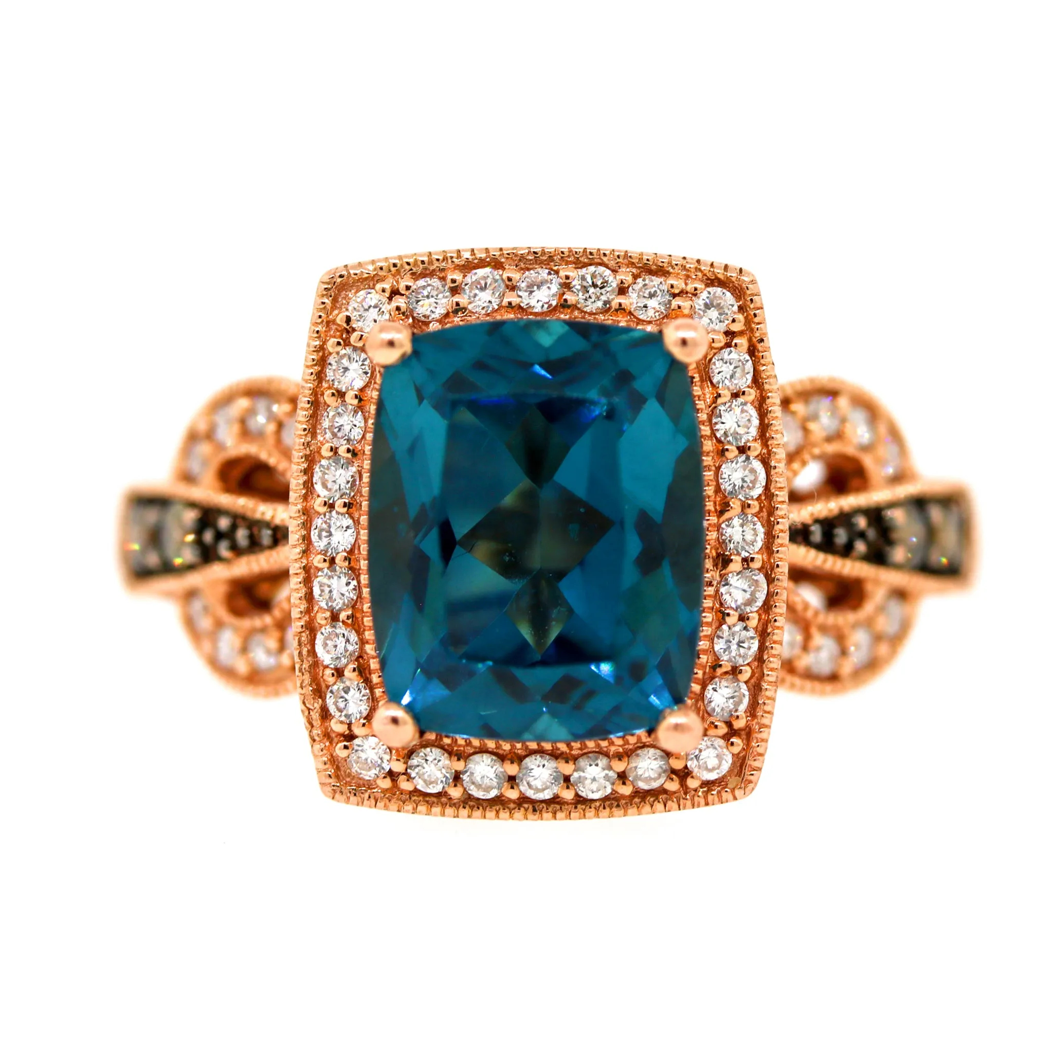 LeVian Berrylicious Blues Topaz Ring in 14k Rose Gold