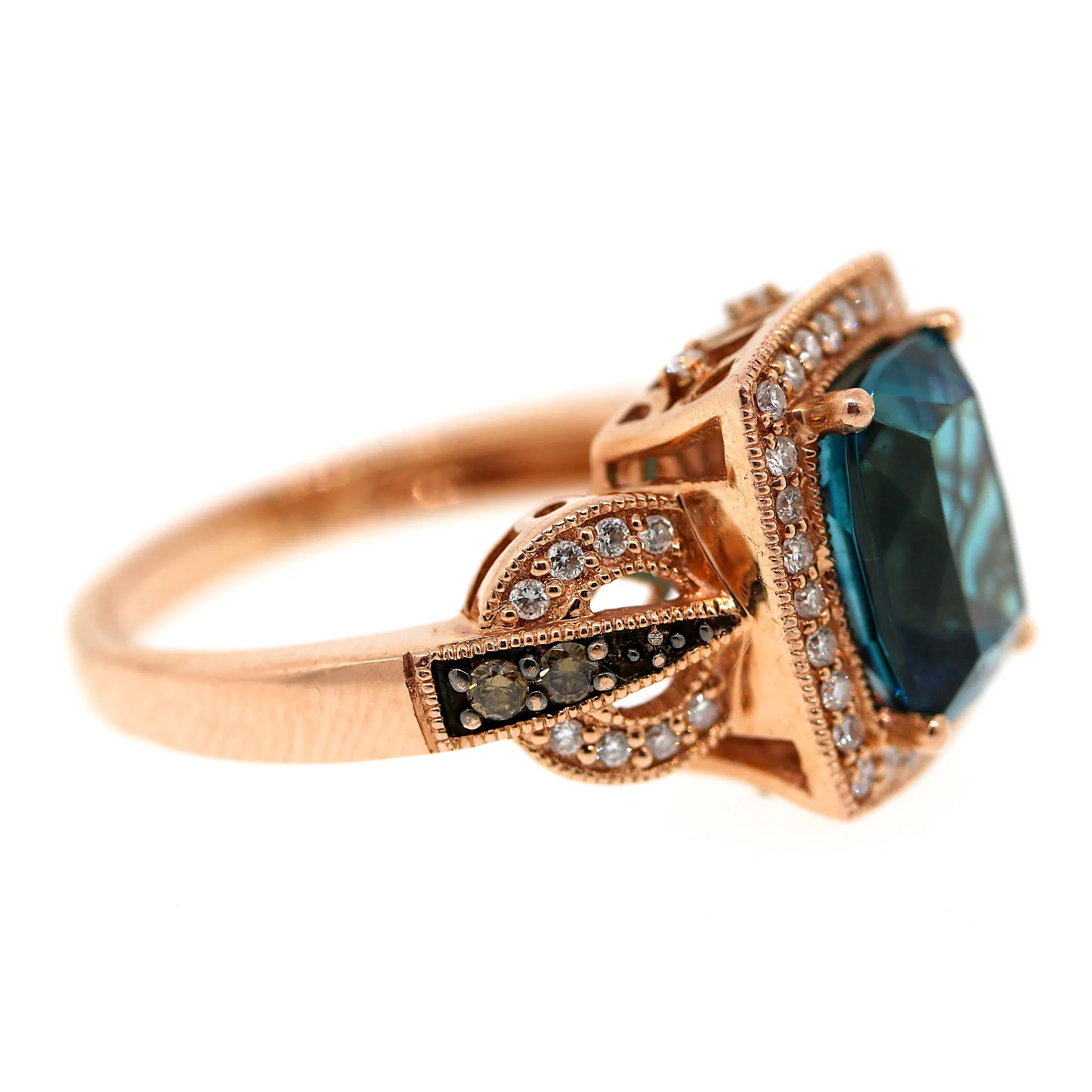 LeVian Berrylicious Blues Topaz Ring in 14k Rose Gold