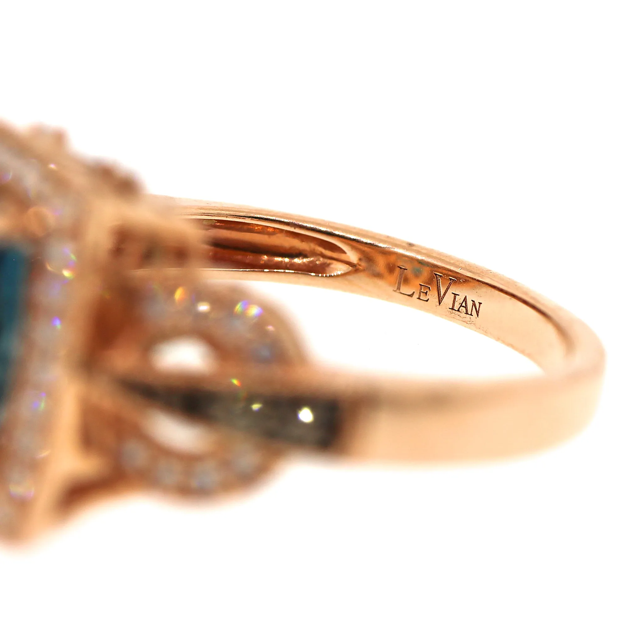 LeVian Berrylicious Blues Topaz Ring in 14k Rose Gold