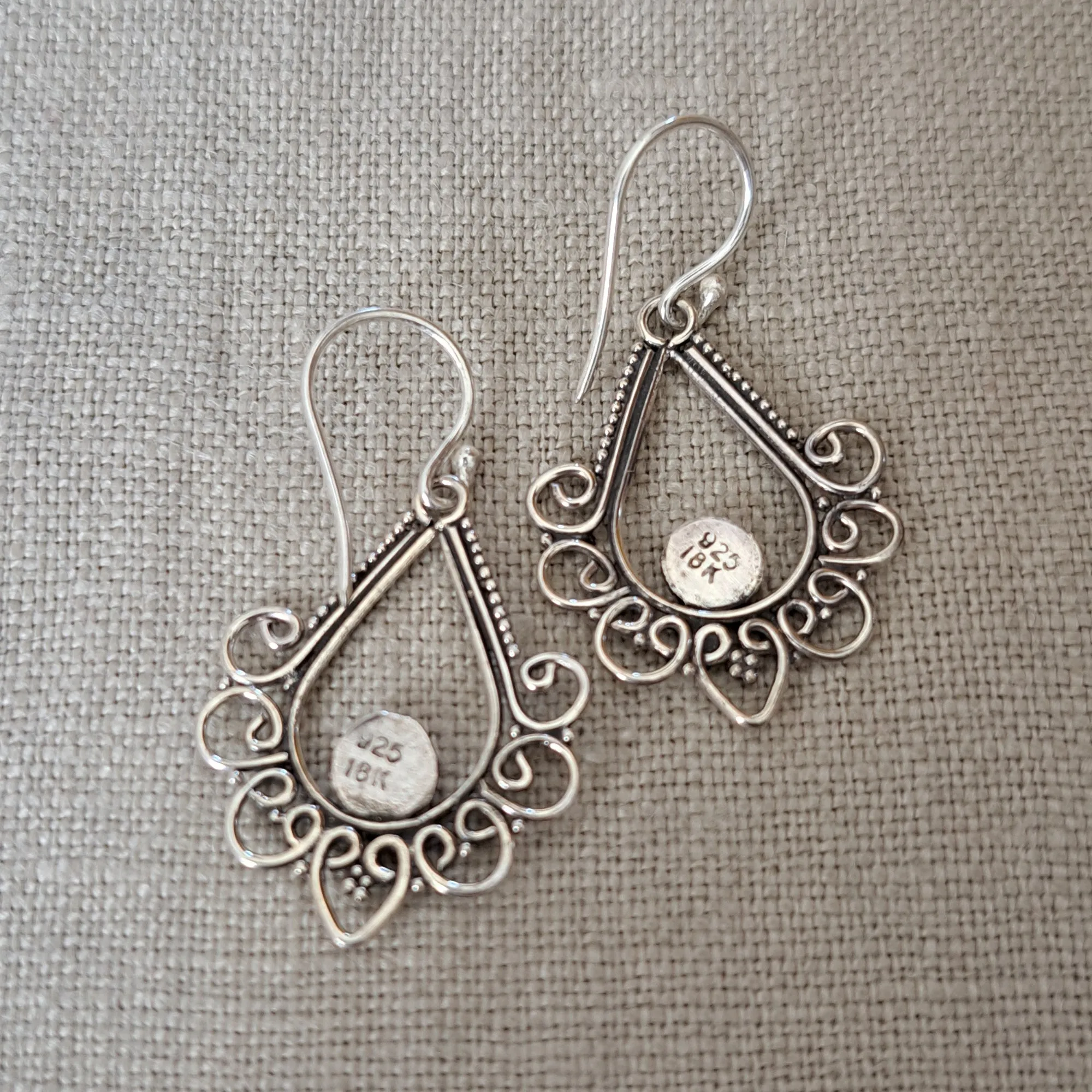 Light Chandelier Earrings from Bali .925 Sterling Silver