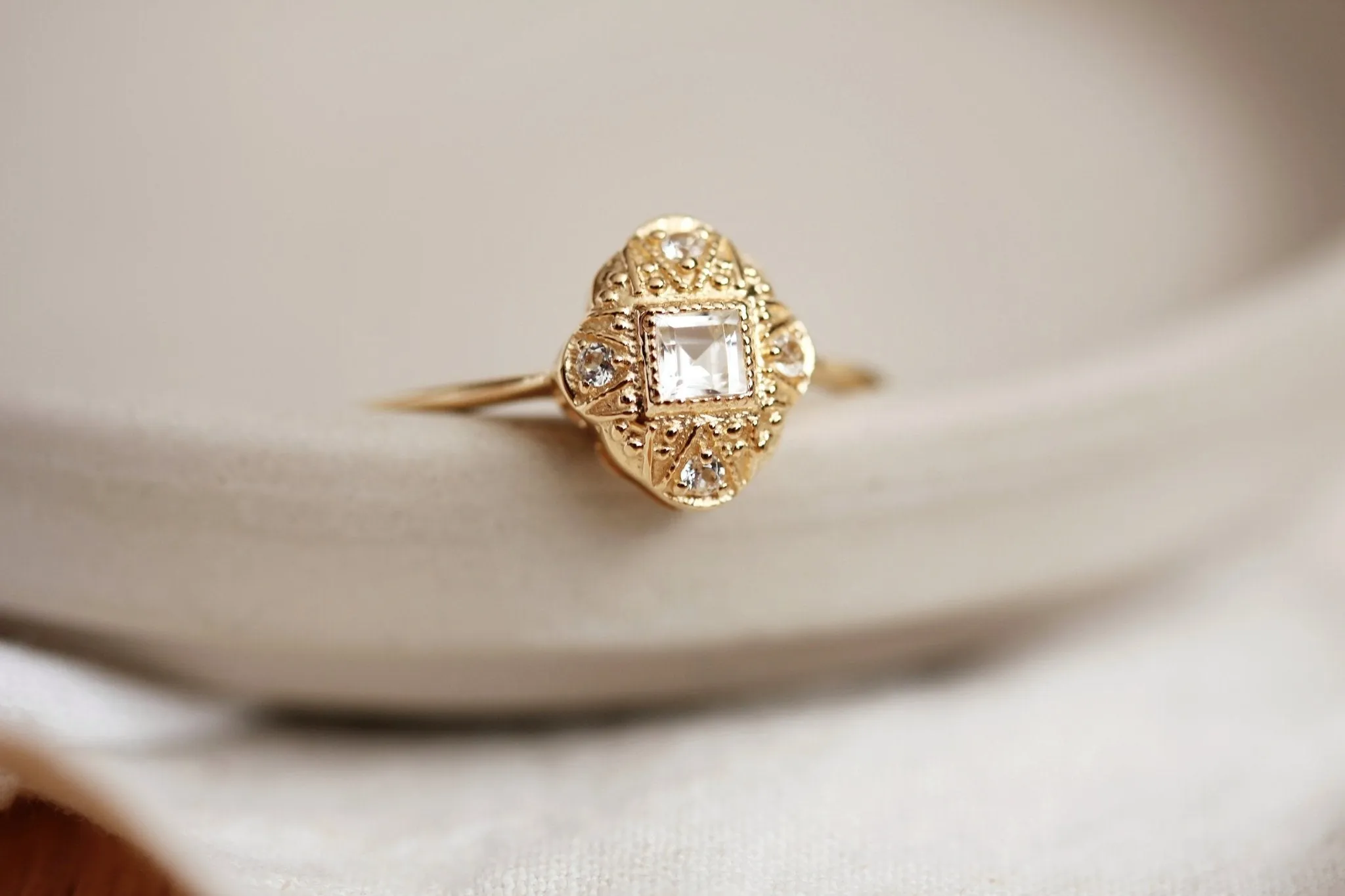 Little Gold Guinevere Ring