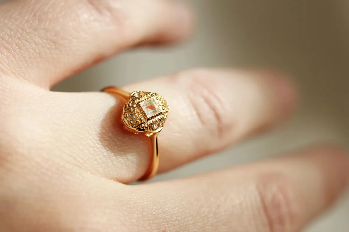 Little Gold Guinevere Ring