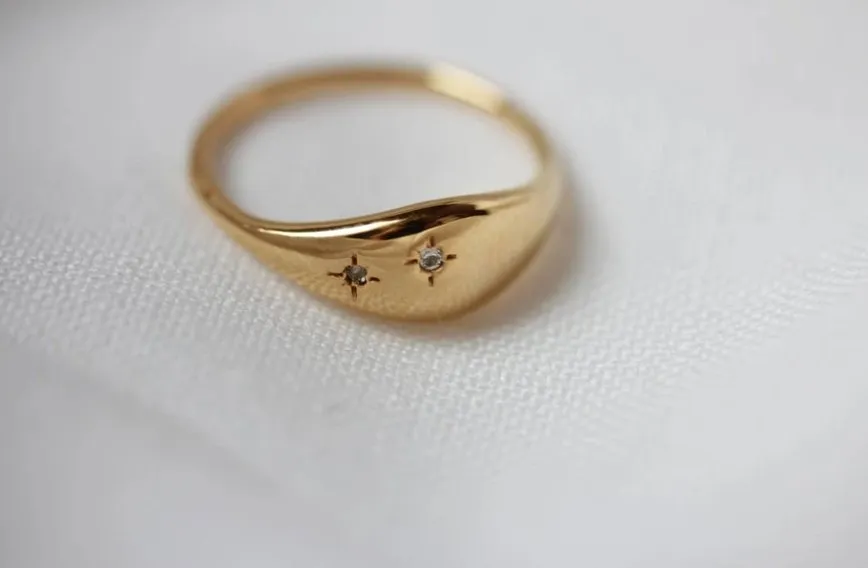 Little Gold Starry Dome Ring