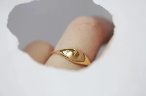 Little Gold Starry Dome Ring