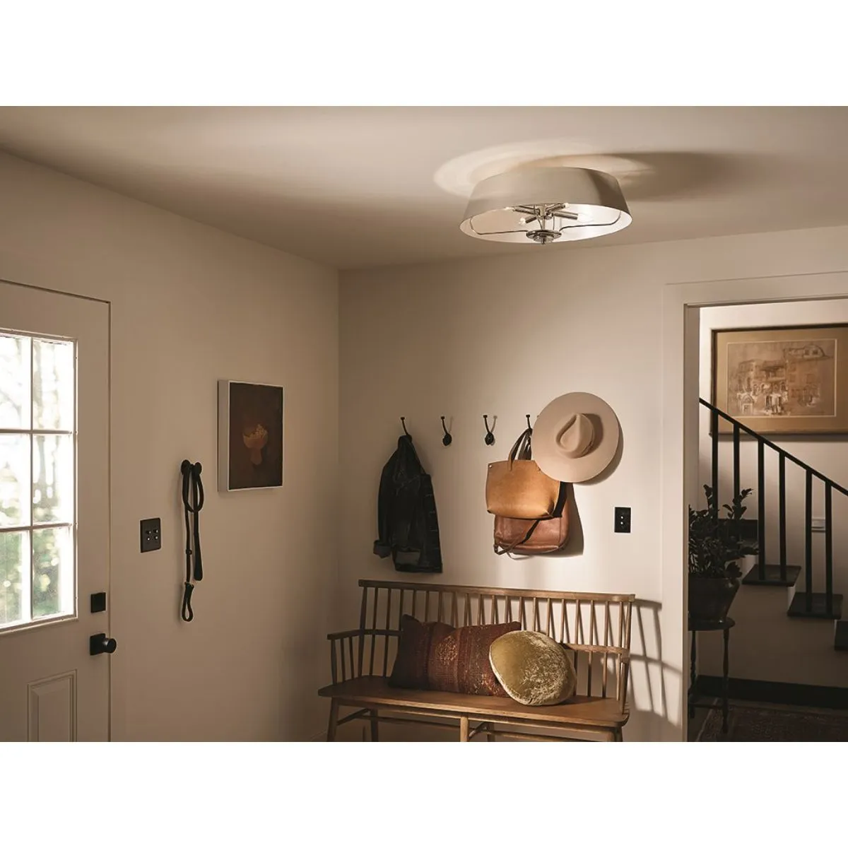 Luella 22 in. 4 Lights Convertible Pendant/Semi Flush Mount Light Polished Nickel finish