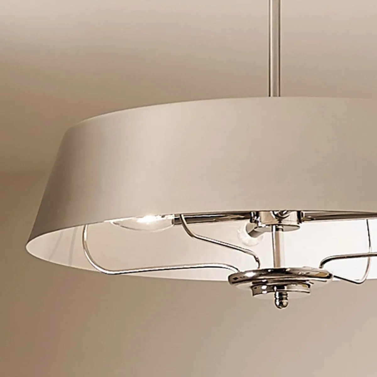 Luella 22 in. 4 Lights Convertible Pendant/Semi Flush Mount Light Polished Nickel finish