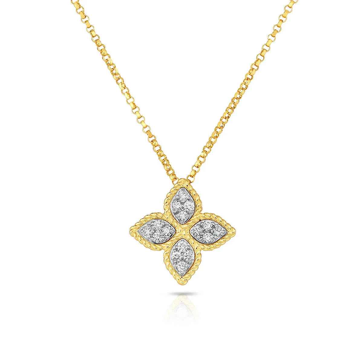 Medium Princess Flower Diamond Pendant