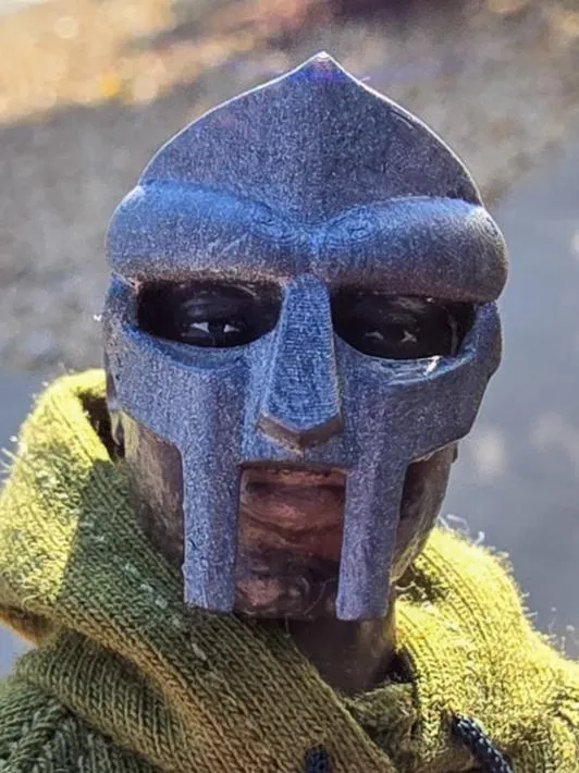 Metal Face Villain 1/12th Scale (Larger) Action Figure Mask