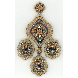 MIGUEL ASES AUTUMN MIST  CHANDELIER  STATEMENT EARRINGS