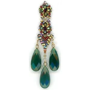 Miguel Ases  Green Onyx  Teardrop   Earrings- Fall 2022