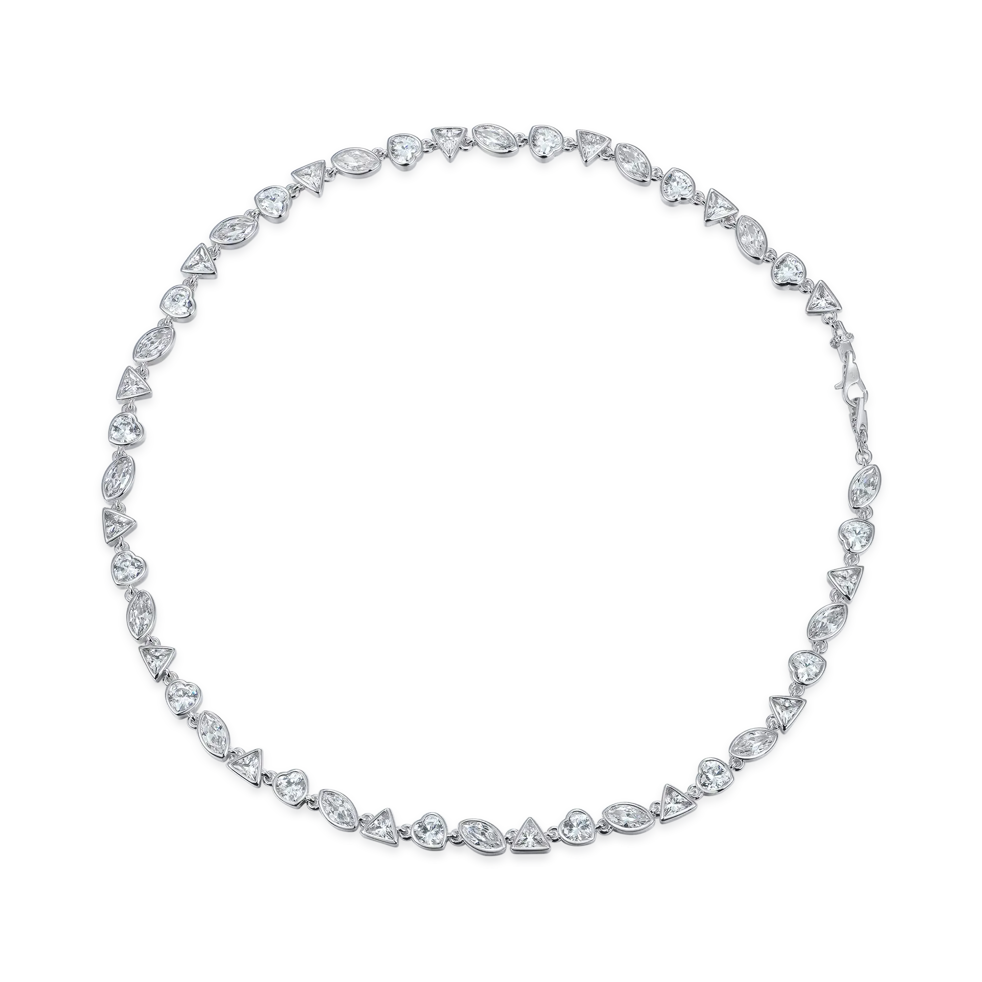 Mixed Shape Gemstone Bezel Chain - 6mm