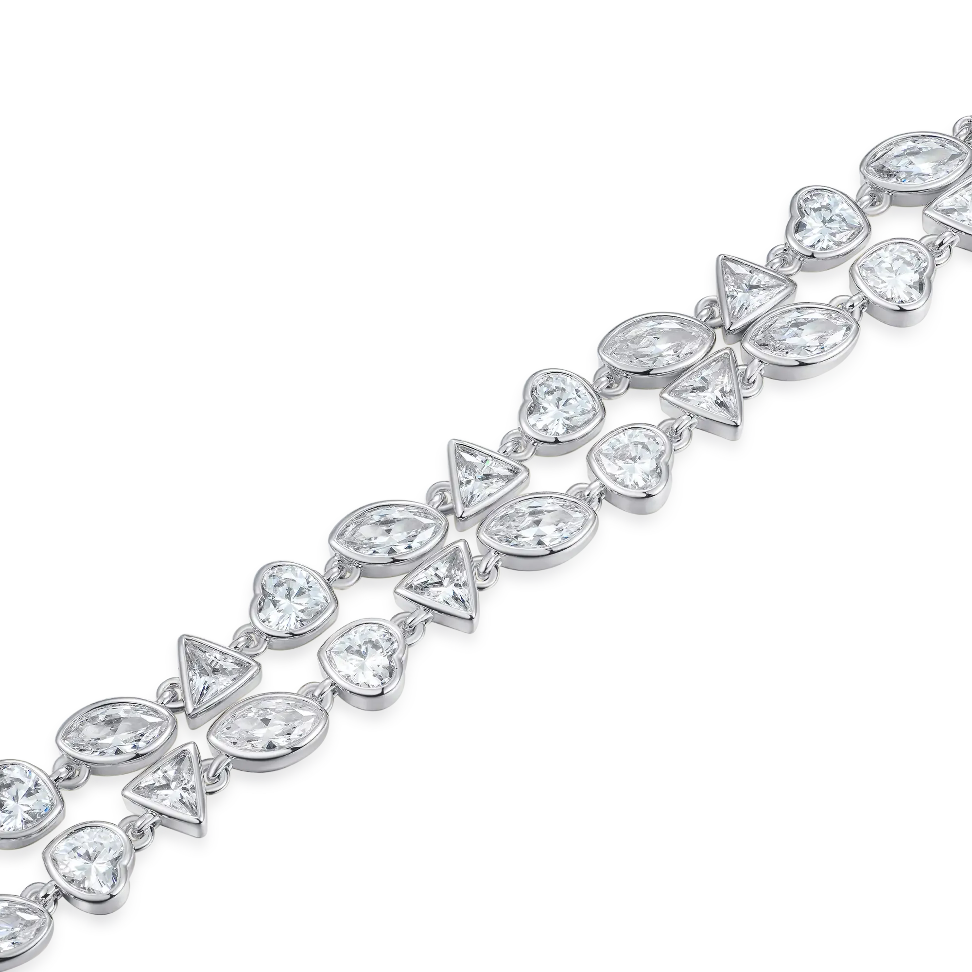 Mixed Shape Gemstone Bezel Chain - 6mm