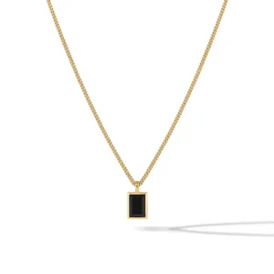 Onyx Quad Pendant - 14K Gold Onyx