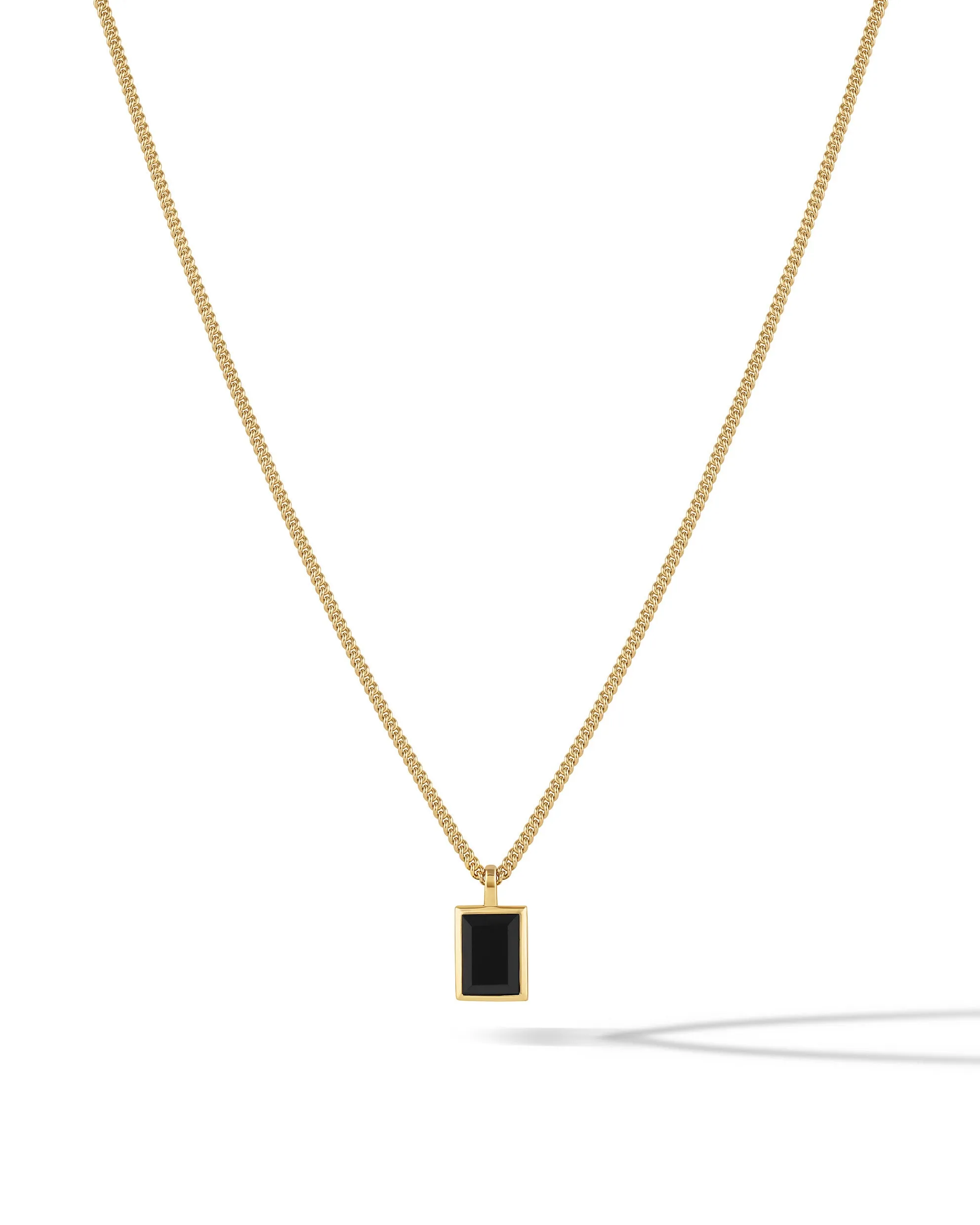 Onyx Quad Pendant - 14K Gold Onyx