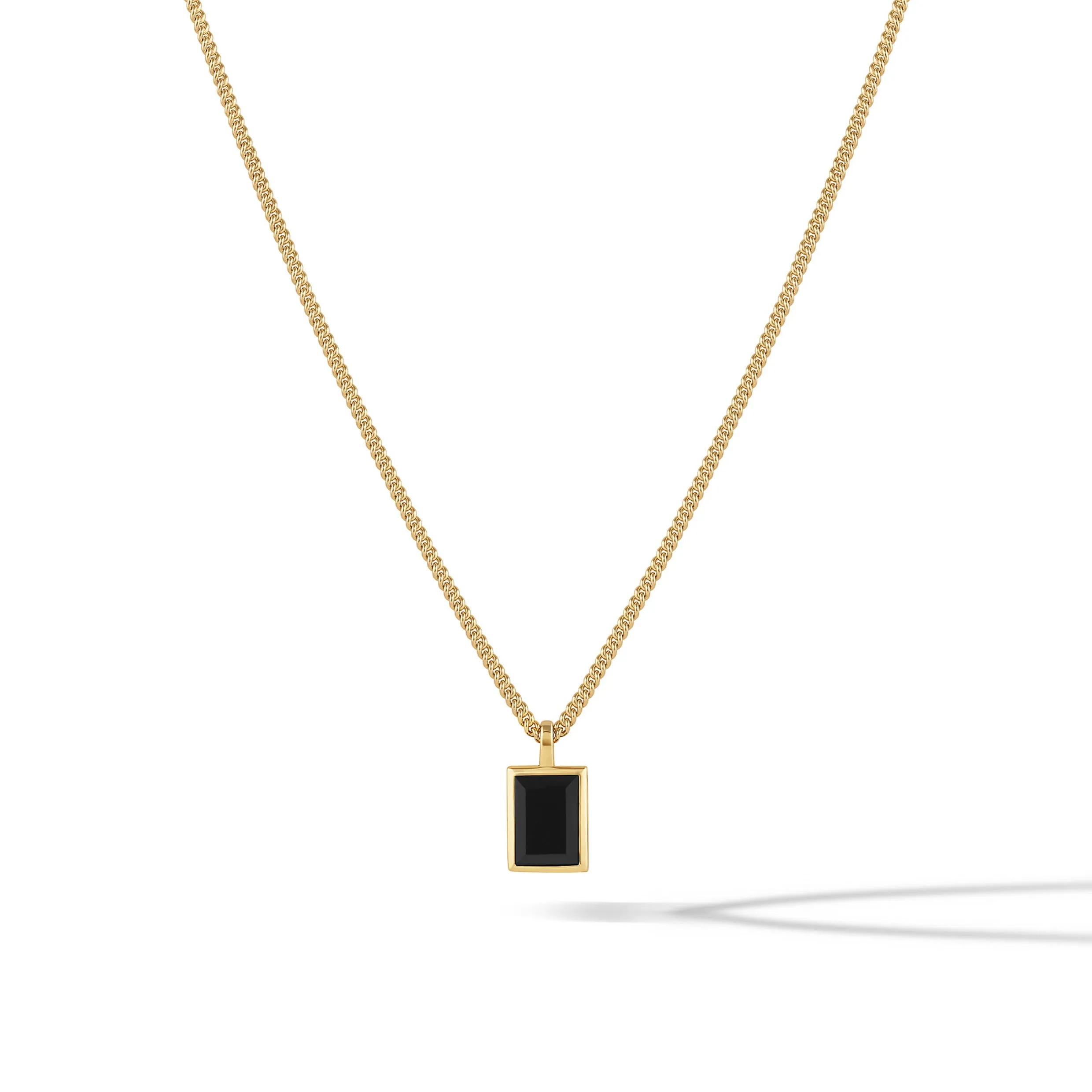 Onyx Quad Pendant - 14K Gold Onyx