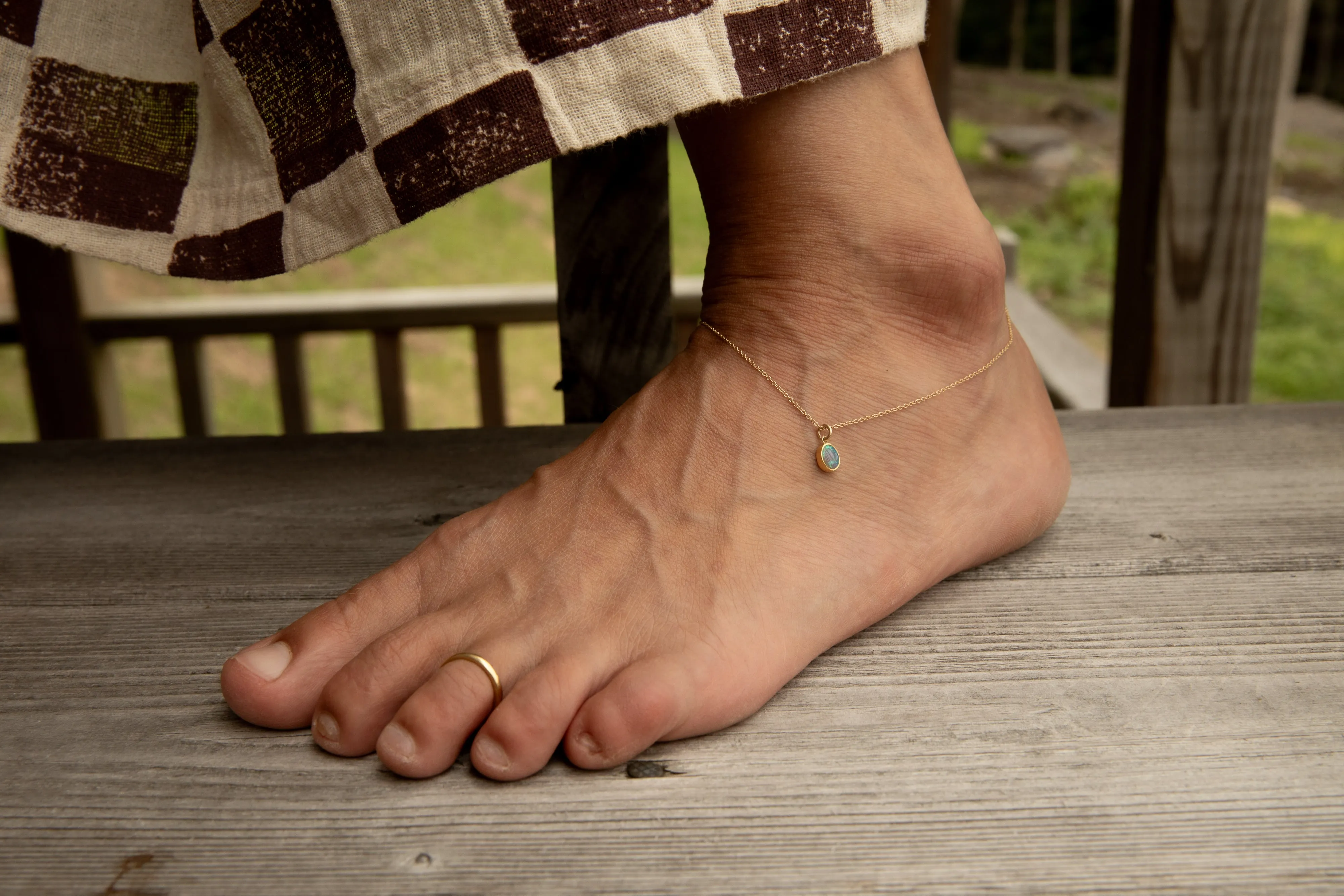 Opal Charm Anklet