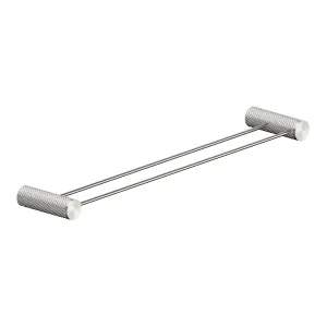 Opal Double Towel Rail 600mm Brushed Nickel 2524D-BN