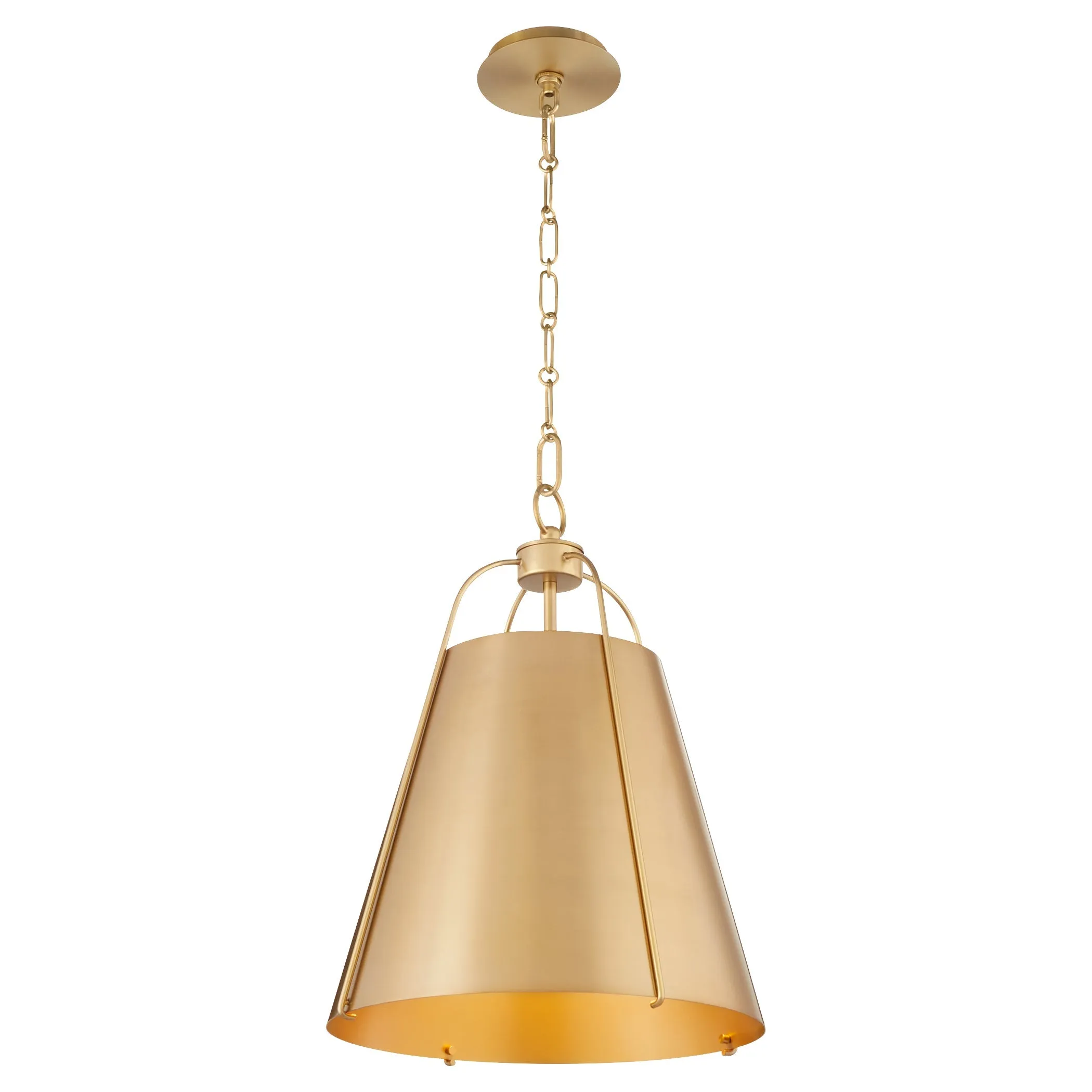 Quorum Ellen 861-1-80 Pendant - Aged Brass 15" Transitional