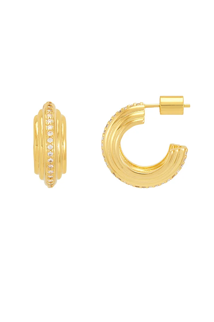 Ridged Maxi Hoop Earrings