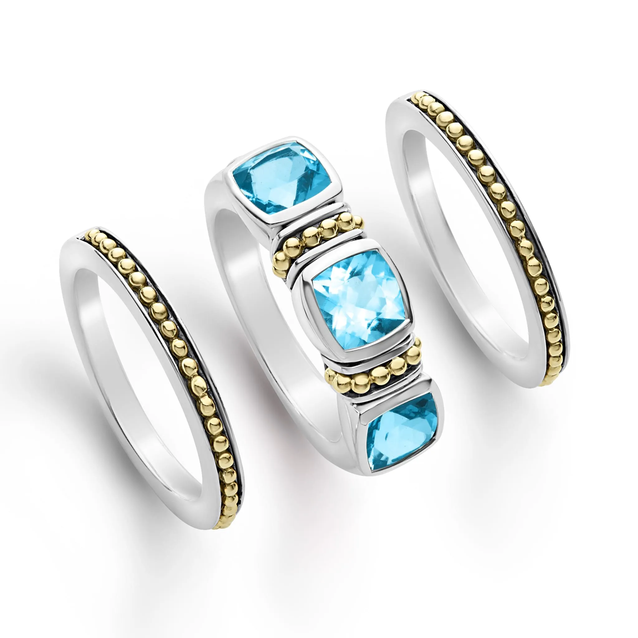 Rittenhouse Swiss Blue Topaz Stacking Rings