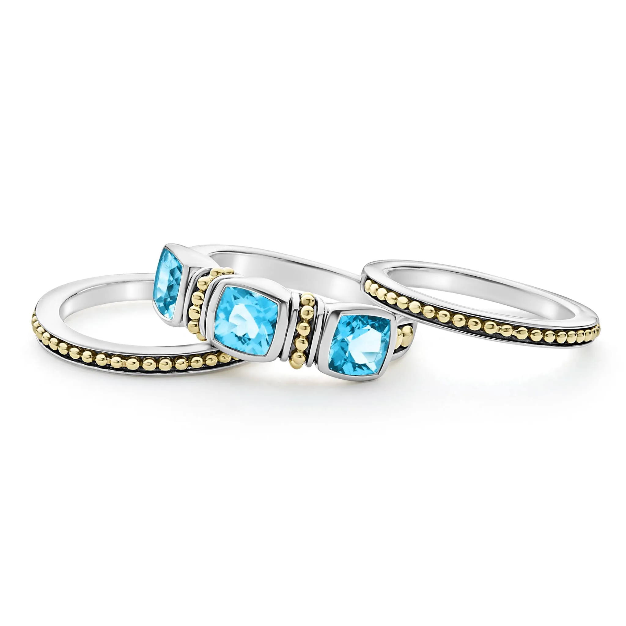 Rittenhouse Swiss Blue Topaz Stacking Rings