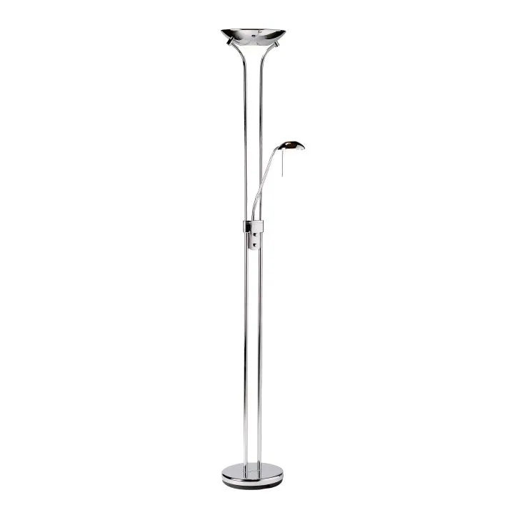 Rome Floor Lamp - Chrome / Opal