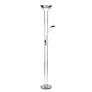 Rome Floor Lamp - Chrome / Opal