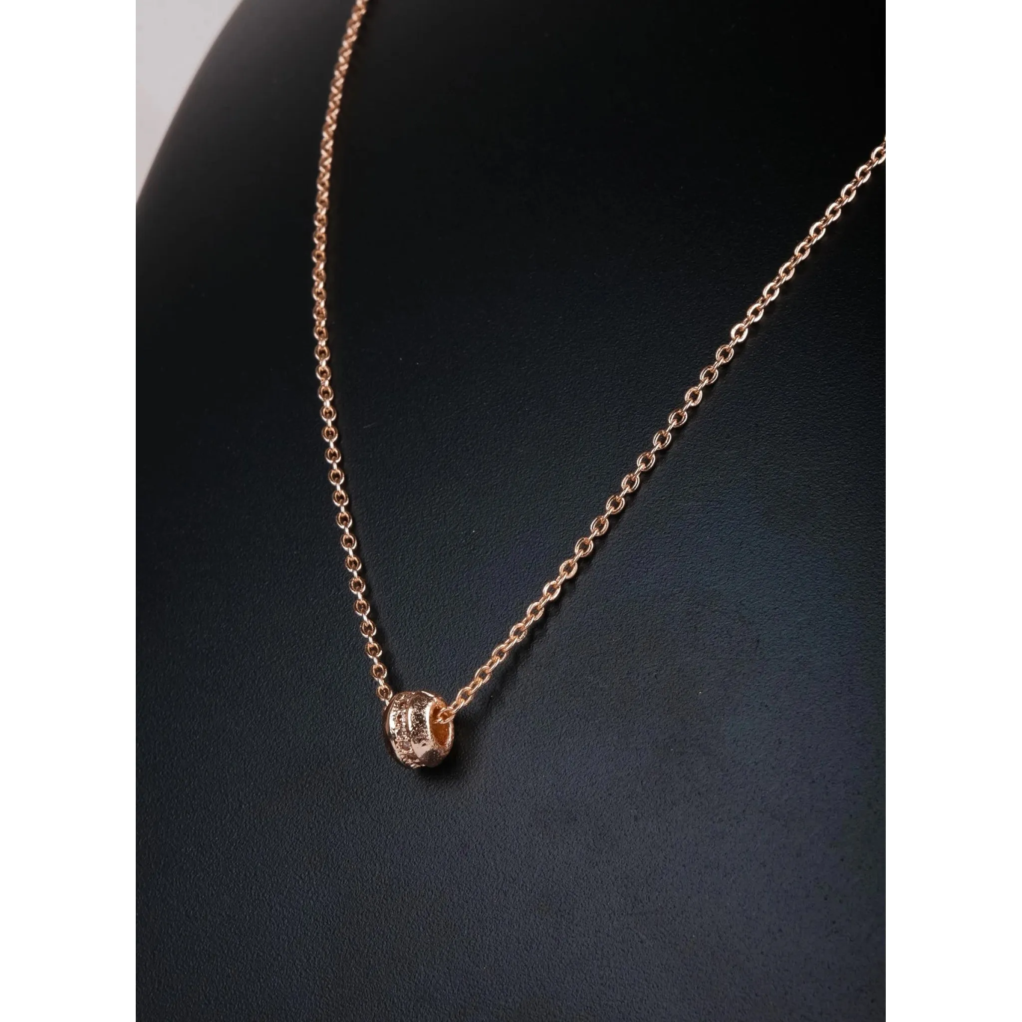 Rose gold Dimond Necklace-1 Goli Gold-plated Diamond Brass Pendant