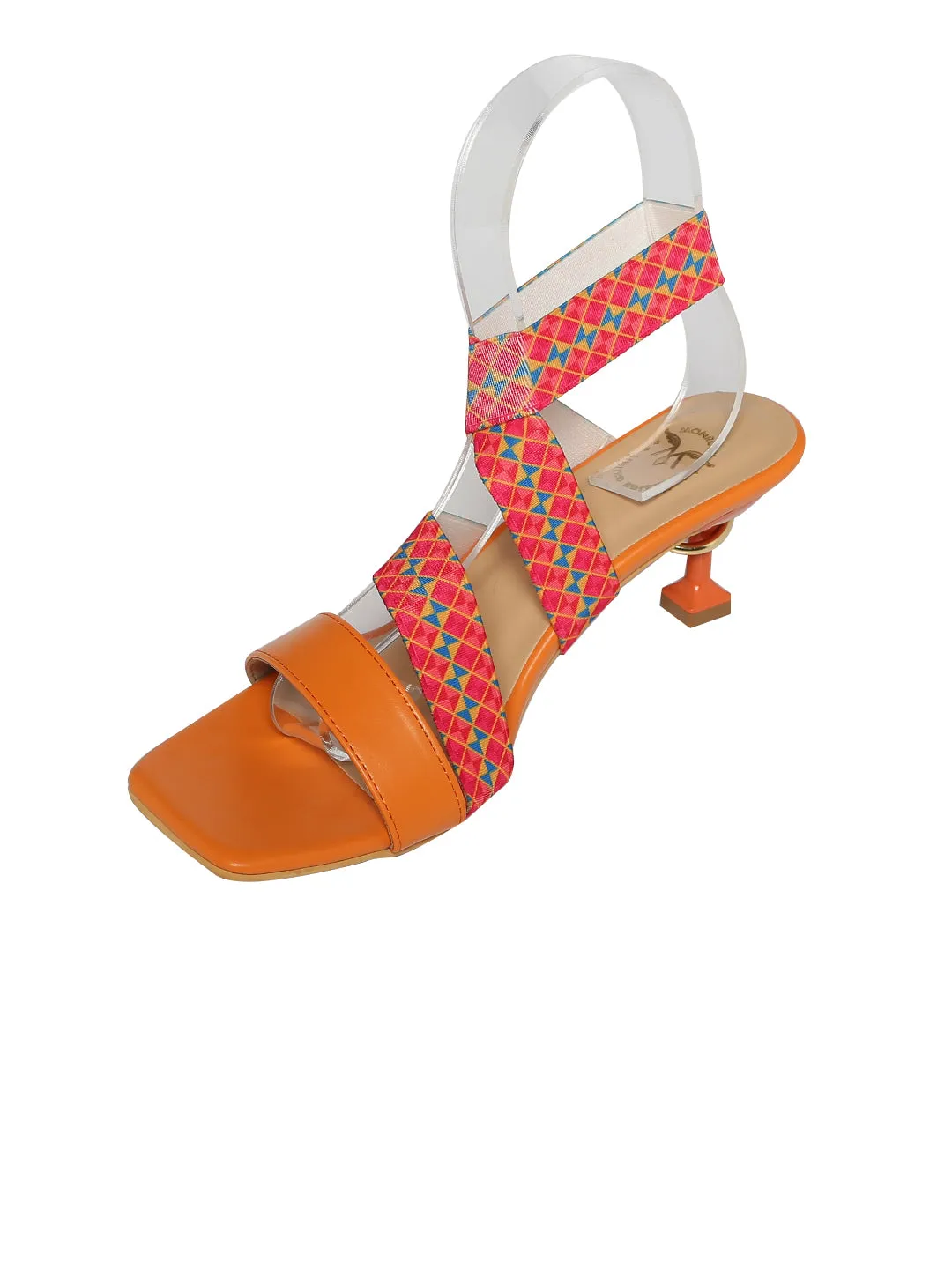 Saffron Phulkari 5 in 1 Heels