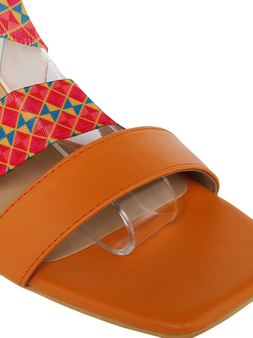 Saffron Phulkari 5 in 1 Heels