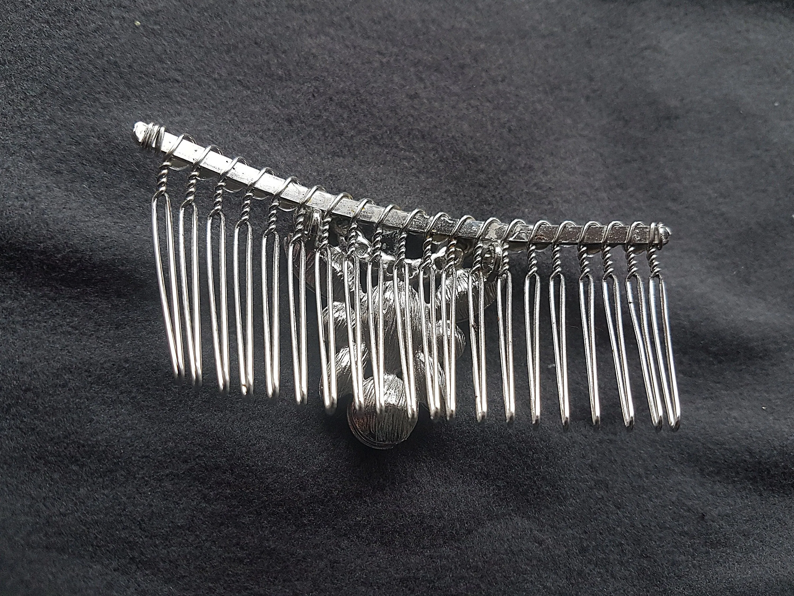 Silver Diamante Hair Comb Wedding Bridal