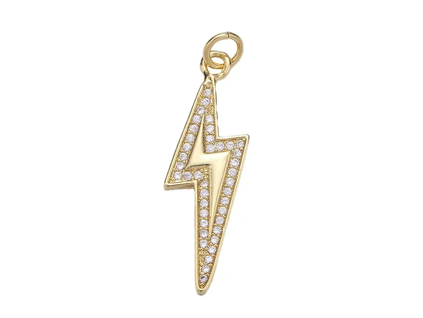 Sparkling Lightning Bolt Pendant