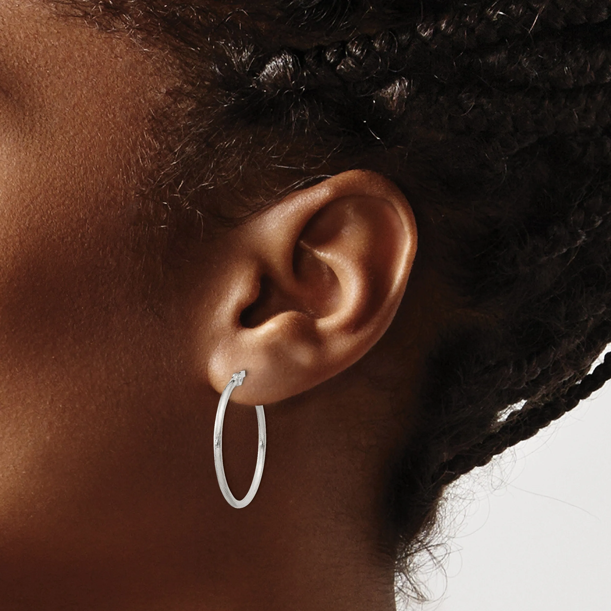 Sterling Silver 25MM Hoop Earrings