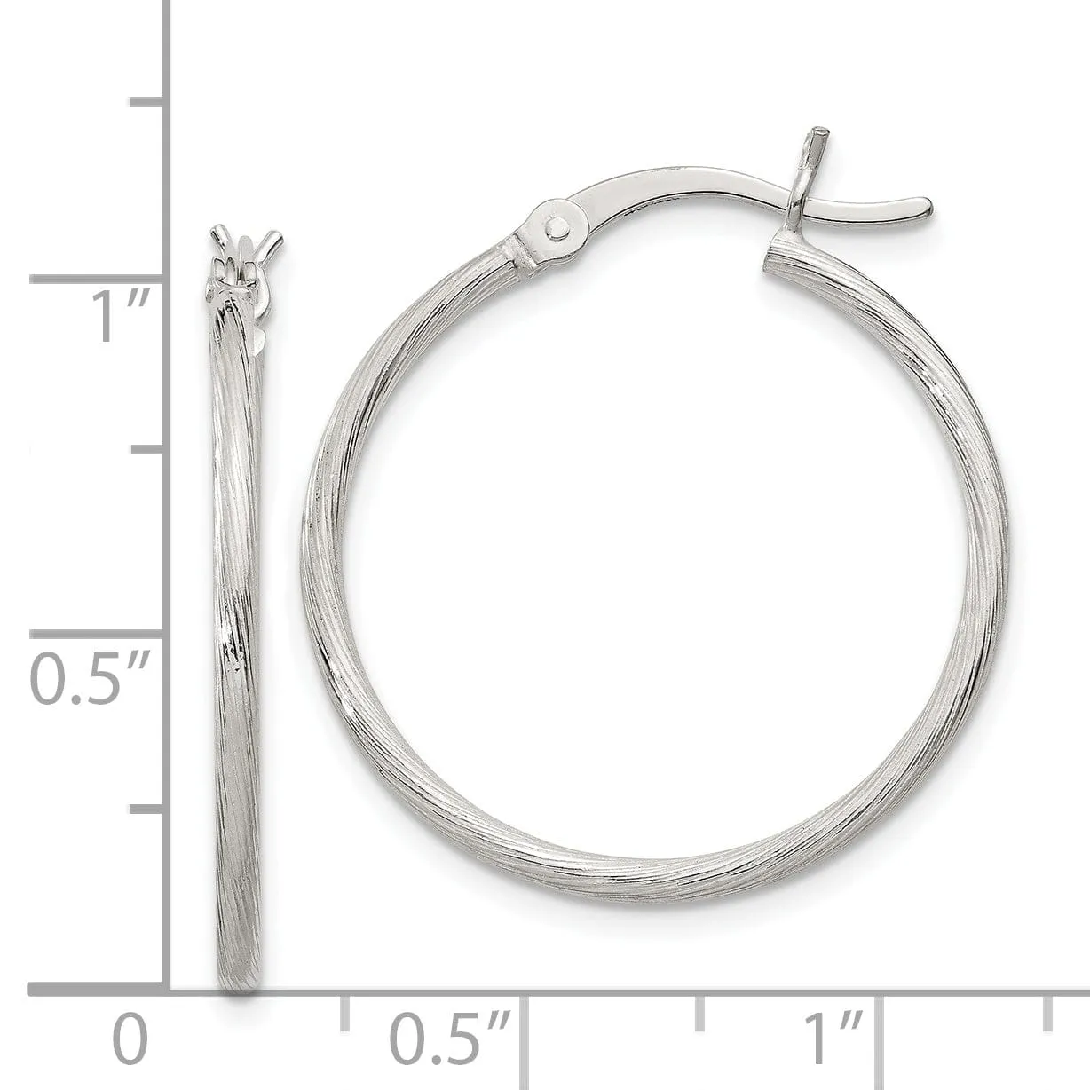 Sterling Silver 25MM Hoop Earrings