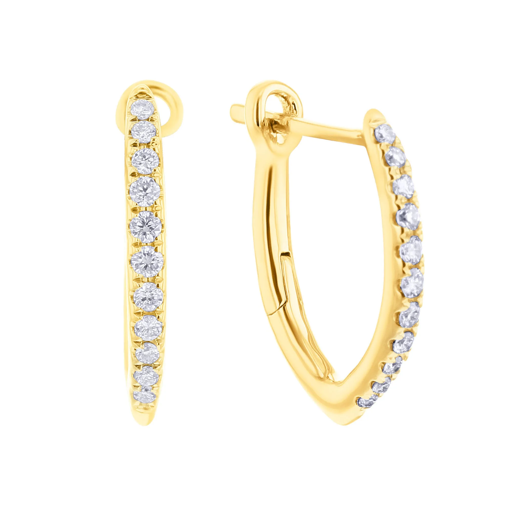 Stila Pointed Diamond Hoop Earring