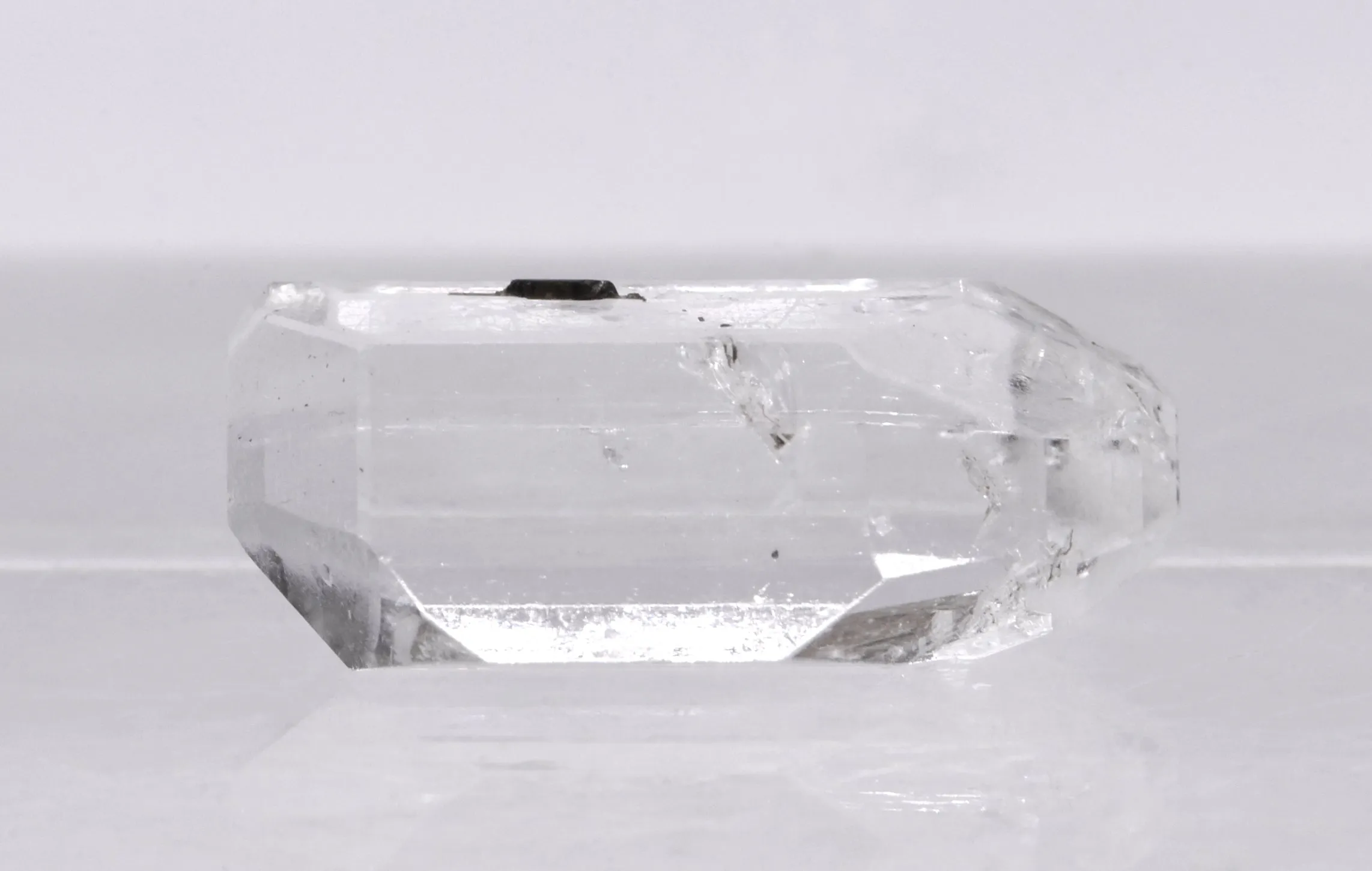 Stunning Double Terminated Faceted Gem Quality Colorless Topaz Crystal