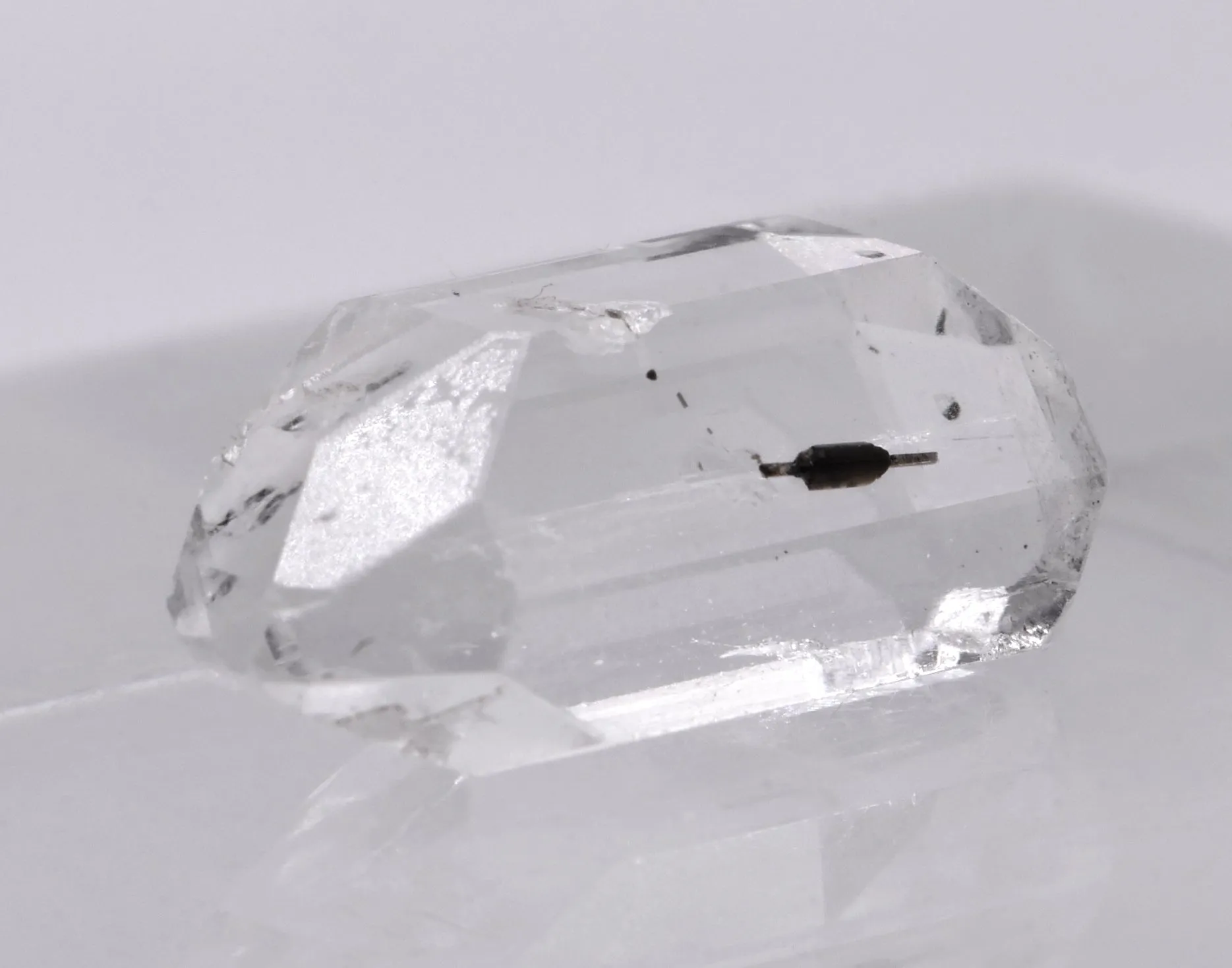 Stunning Double Terminated Faceted Gem Quality Colorless Topaz Crystal