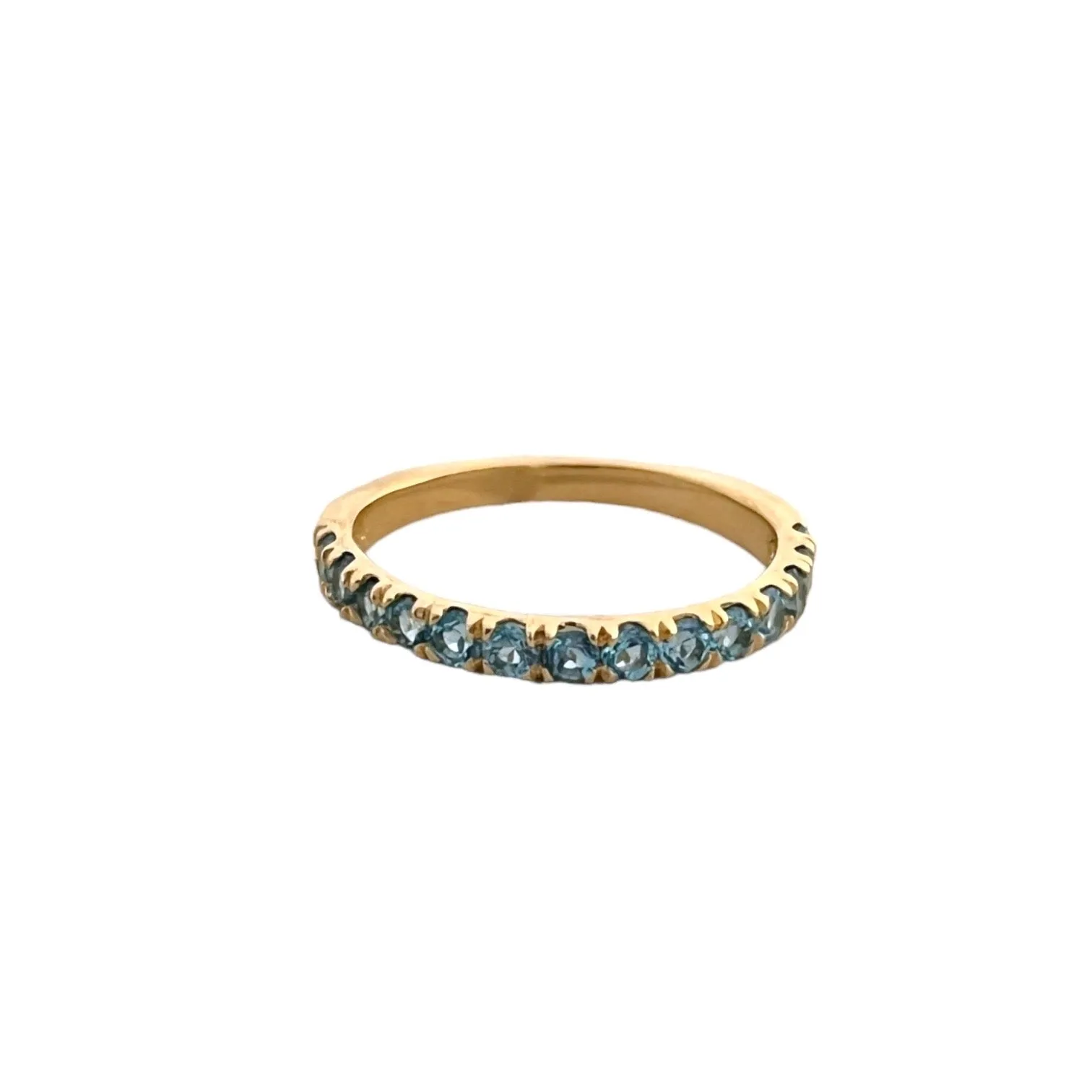 Swiss Blue Topaz Anniversary Ring