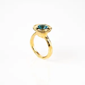 Swiss Blue Topaz Ring