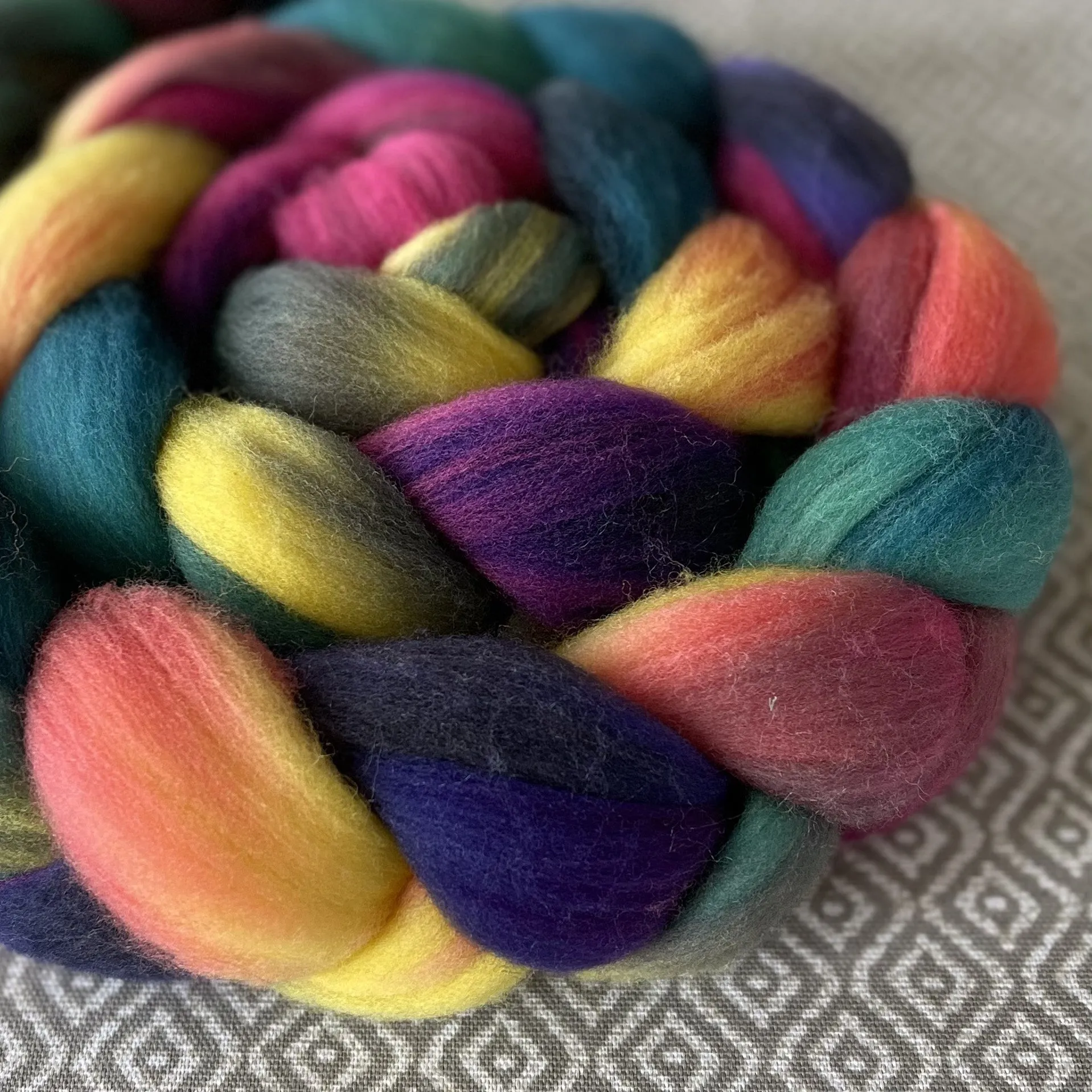 Targhee Wool Roving - Opal