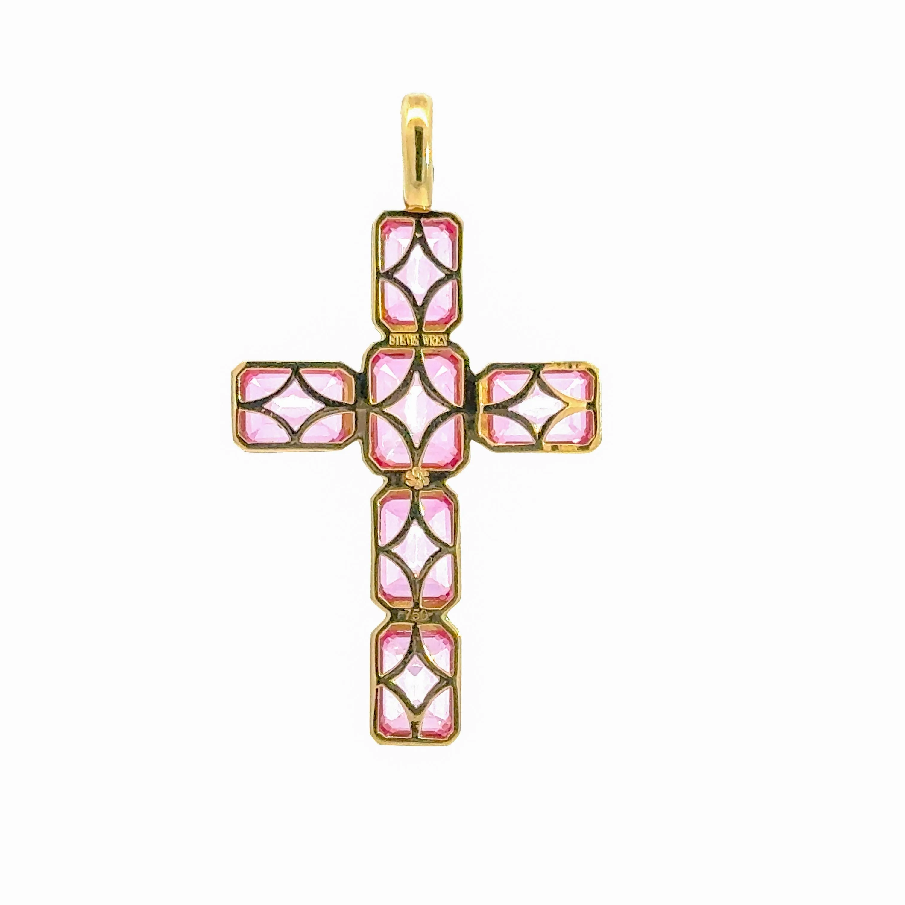 The Celeste 18K Gemstone Cross Pendant